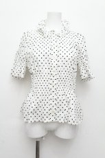 画像1: CHOICE / ドット柄シャーリングブラウス  白 S-26-06-16-012-PU-BL-HR-ZS (1)