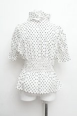 画像3: CHOICE / ドット柄シャーリングブラウス  白 S-26-06-16-012-PU-BL-HR-ZS (3)