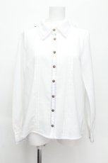 画像1: Amavel / Message Stripeクロスタイブラウス  白ｘラベンダー S-26-06-16-015-CA-BL-HR-ZS (1)