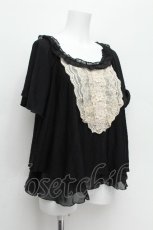 画像2: axes femme / 胸元モチーフプルオーバー  黒 S-26-06-16-021-AX-TO-HR-ZS (2)