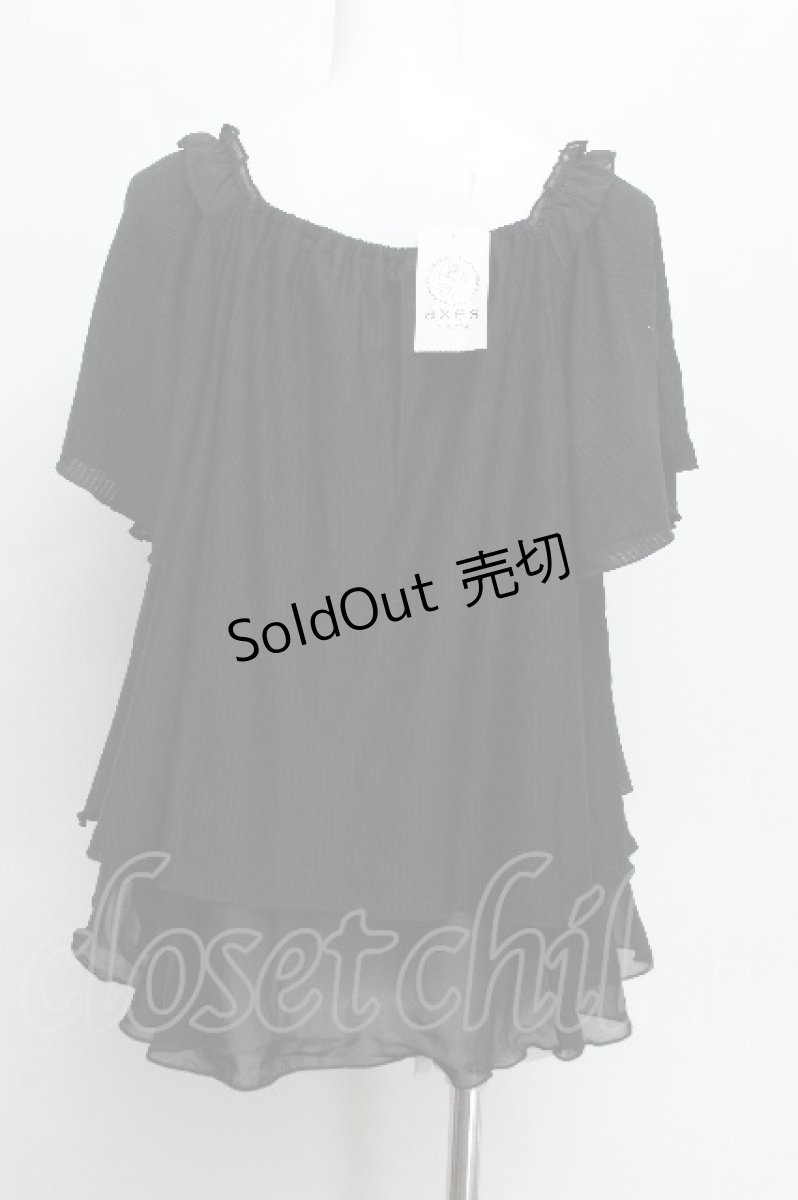 画像3: axes femme / 胸元モチーフプルオーバー  黒 S-26-06-16-021-AX-TO-HR-ZS (3)