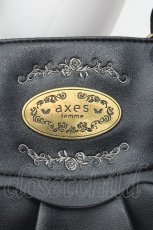 画像3: axes femme / ロゴプレートバッグ  黒 S-26-06-17-029-AX-BG-AS-ZS (3)