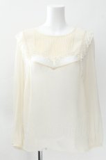 画像1: Franche Lippee / シフォンレーストップス 3L キナリ S-26-06-17-032-LO-BL-HR-ZS (1)