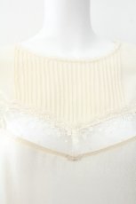 画像3: Franche Lippee / シフォンレーストップス 3L キナリ S-26-06-17-032-LO-BL-HR-ZS (3)