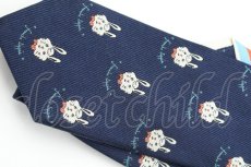 画像3: Franche Lippee / うさぎ刺繍ネクタイ  紺 S-26-06-17-004-LO-ZA-HR-ZS (3)
