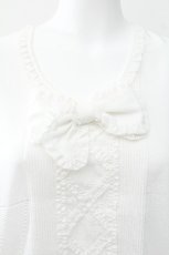 画像3: PINK HOUSE / シフォンピンタック半袖カットソー  白 S-26-06-17-034-LO-BL-HR-ZS (3)