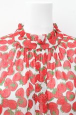 画像3: Franche Lippee / おこのみフリフリスタンドブラウス 3L 赤ｘ白 S-26-06-17-041-LO-BL-HR-ZS (3)