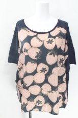 画像1: Franche Lippee / いちご柄カットソー FL5 紺 S-26-06-17-045-LO-TO-HR-ZS (1)
