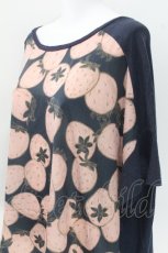 画像3: Franche Lippee / いちご柄カットソー FL5 紺 S-26-06-17-045-LO-TO-HR-ZS (3)
