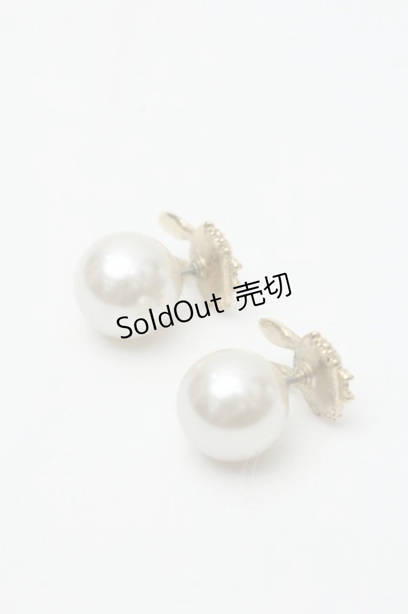 画像2: Franche Lippee / うさぎパール ピアス  白ｘゴールド S-26-06-17-013-LO-AC-HR-ZS (2)