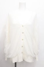 画像1: axes femme / チュール重ねニットカーデ  白 S-26-06-18-004-AX-TO-AS-ZS (1)