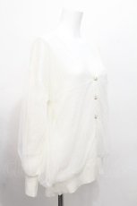 画像3: axes femme / チュール重ねニットカーデ  白 S-26-06-18-004-AX-TO-AS-ZS (3)