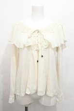 画像1: axes femme / ラッフル袖デザインプルオーバー  アイボリー S-26-06-18-005-AX-TO-HR-ZS (1)