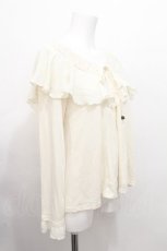 画像3: axes femme / ラッフル袖デザインプルオーバー  アイボリー S-26-06-18-005-AX-TO-HR-ZS (3)