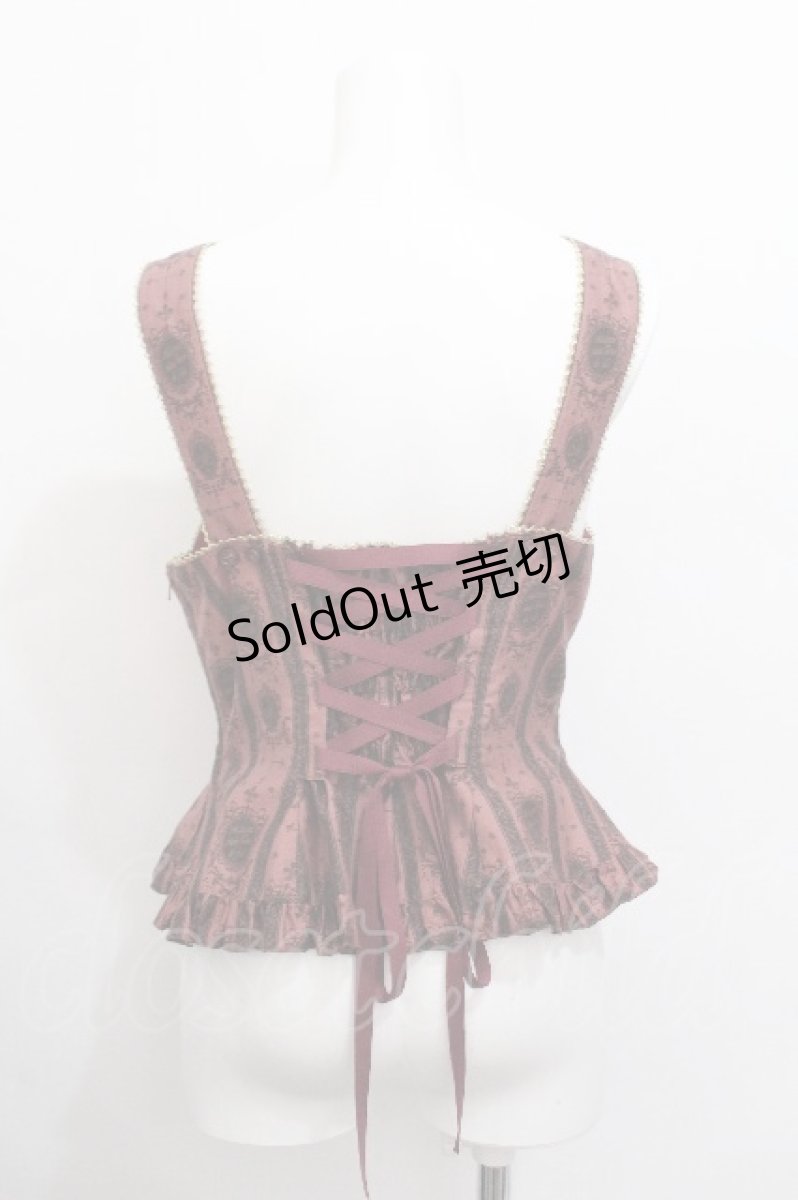 画像2: metamorphose / ロイヤルオーナメントビスチェ  ボルドー S-26-06-18-001-ME-TO-AS-ZS (2)
