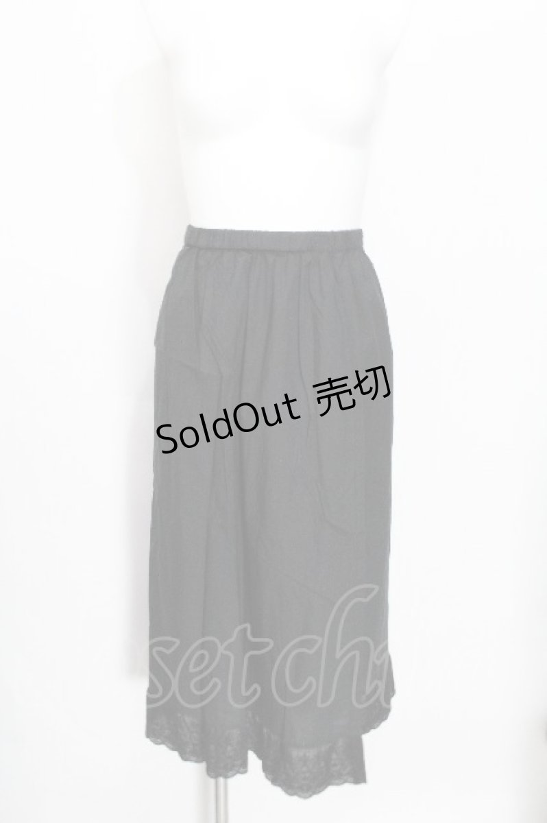 画像1: Franche Lippee / 裾レースインナースカート 3L 黒 S-26-06-18-057-LO-SK-HR-ZS (1)