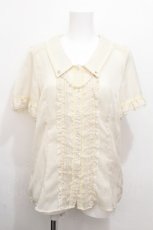 画像1: axes femme / フレア袖フリルブラウス  キナリ S-26-06-18-008-AX-TO-HR-ZS (1)