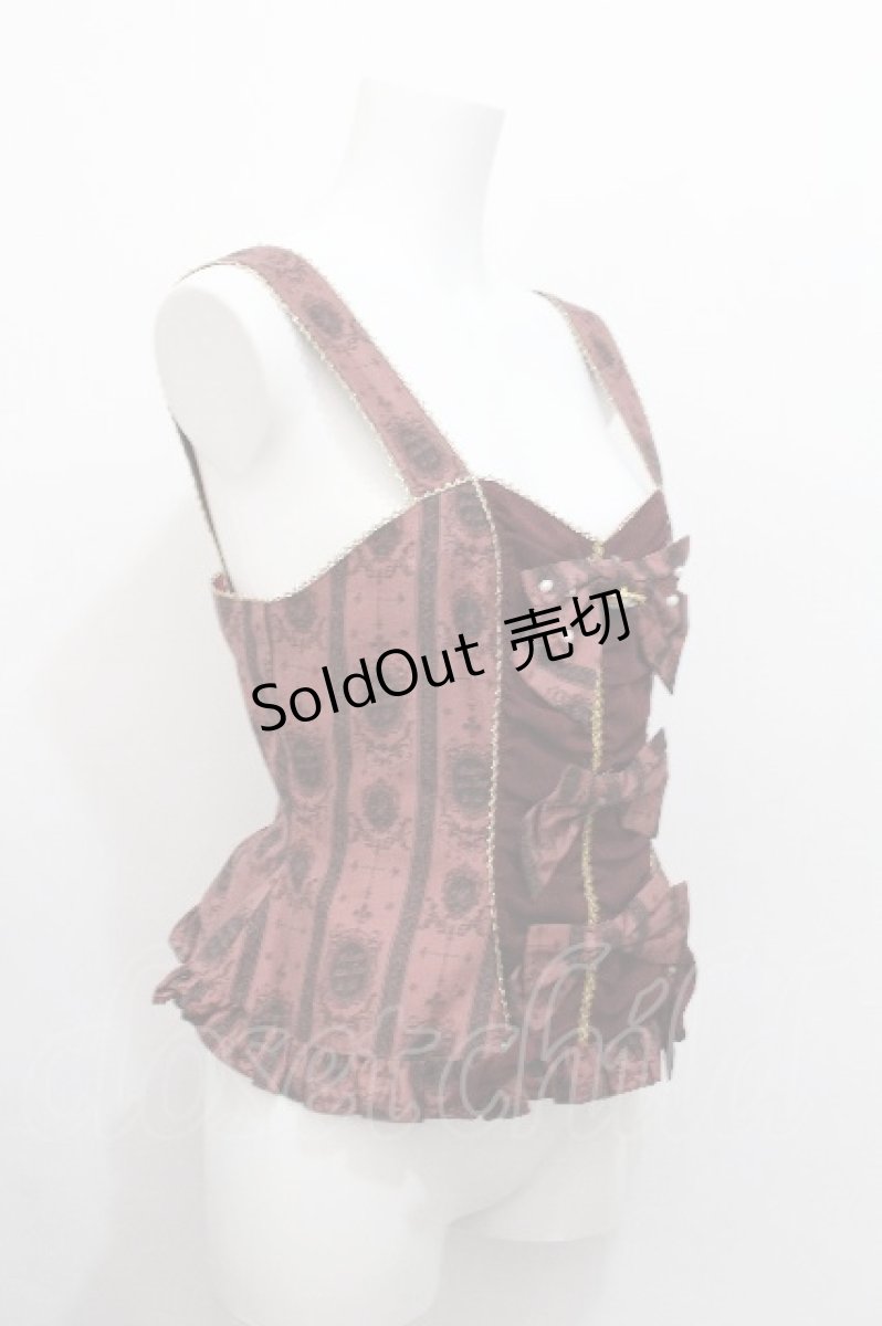 画像3: metamorphose / ロイヤルオーナメントビスチェ  ボルドー S-26-06-18-001-ME-TO-AS-ZS (3)