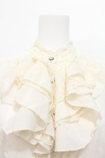 画像4: axes femme / ラッフル使いフリルブラウス  オフ S-26-06-18-009-AX-BL-HR-ZS (4)