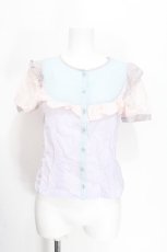 画像1: MILK / ラビットパフブラウス  サックス S-26-06-18-014-ML-BL-HR-ZS (1)