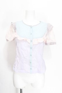 まる商品 MILK / ラビットパフブラウス サックス S-26-06-18-014-ML-BL-HR-ZS