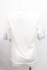 画像2: axes femme / 楊柳シフォン袖メロープルオーバー  白 S-26-06-18-002-AX-TO-AS-ZS (2)