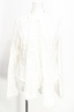 画像1: DimMoire / 荊棘リボンタイブラウス M 白 S-26-06-18-003-PU-OP-HR-ZS (1)