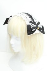 画像1: Angelic Pretty / スピンドルリボンドールヘッドドレス  黒ｘ白 S-26-06-19-007-AP-AC-AS-ZS (1)