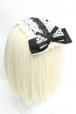 画像2: Angelic Pretty / スピンドルリボンドールヘッドドレス  黒ｘ白 S-26-06-19-007-AP-AC-AS-ZS (2)