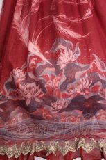 画像3: Eieyomi / 姫袖プリントワンピース  赤 S-26-06-19-049-LO-OP-HR-ZS (3)