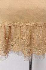 画像3: axes femme / レース×プリーツペチスカート  ベージュ S-26-06-19-058-AX-SK-AS-ZS (3)