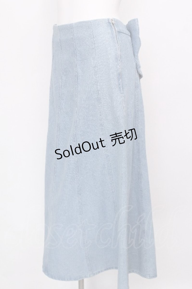 画像3: axes femme / バックリボンデニムスカート  サックス S-26-06-19-059-AX-SK-AS-ZS (3)