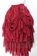 画像3: ATELIER PIERROT / バッスルロングスカート  ワイン S-26-06-19-064-EL-SK-HR-ZS (3)