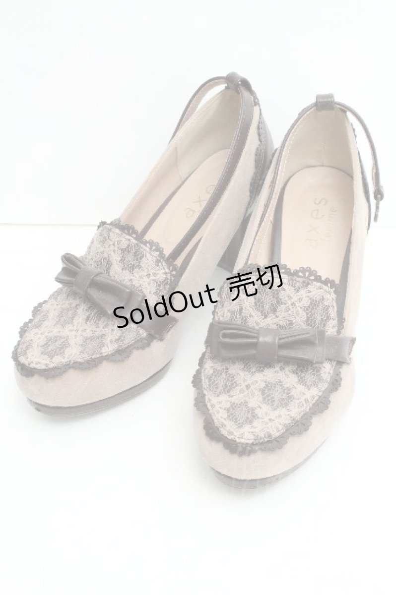 画像1: axes femme / レースパンプス M ブラウン S-26-06-19-011-AX-SK-HR-ZS (1)