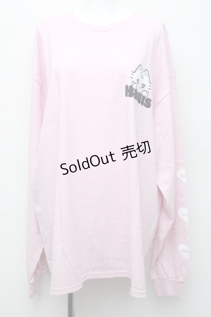 画像1: Hauls / 刺繍Tシャツ  ピンク S-26-06-19-028-LO-TO-HR-ZS (1)
