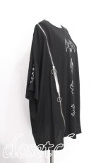 画像2: LISTEN FLAVOR / 魔界のトランプツインジップ超BIGトップス  黒ｘ白 S-26-06-21-005-PU-TO-AS-ZS (2)