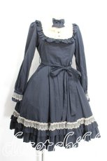 画像1: Victorian maiden / Jewelryクラシカルドールロングドレス  ネイビー S-26-06-21-040-CL-OP-HR-ZS (1)