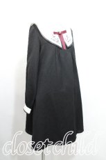 画像3: Amavel / クロス刺繍衿Aラインワンピース  黒 S-26-06-21-045-CA-OP-HR-ZS (3)