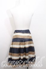 画像2: Lois CRAYON / ボーダースカート  紺ｘベージュ S-26-06-21-057-LO-SK-AS-ZS (2)