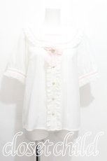 画像1: Amavel / セーラーブラウス  白ｘピンク S-26-06-21-009-CA-BL-AS-ZS (1)
