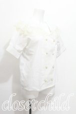 画像2: axes femme / レトロ襟ブラウス  白 S-26-06-21-010-AX-BL-AS-ZS (2)