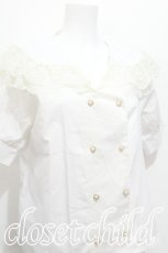 画像4: axes femme / レトロ襟ブラウス  白 S-26-06-21-010-AX-BL-AS-ZS (4)