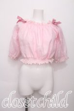 画像1: Swankiss / オーガンジードットオフショルトップス  ピンク S-26-06-21-015-LO-TO-HR-ZS (1)
