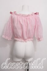 画像3: Swankiss / オーガンジードットオフショルトップス  ピンク S-26-06-21-015-LO-TO-HR-ZS (3)