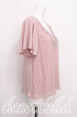 画像2: axes femme / /シフォンプリーツトップス  ピンク S-26-06-21-016-AX-TO-AS-ZS (2)
