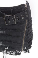 画像4: Hysteric / ダメージ加工デニムスカート  黒 S-26-06-23-033-PU-SK-HR-ZS (4)