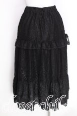 画像2: axes femme / ティアードコットンレーススカート  黒 S-26-06-23-040-AX-CO-SZ-ZS (2)