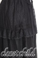 画像3: axes femme / ティアードコットンレーススカート  黒 S-26-06-23-040-AX-CO-SZ-ZS (3)
