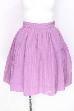 画像1: Jane Marple / サッカー地チェックスカート  ラベンダー S-26-06-23-014-JM-SK-AS-ZT569 (1)