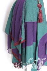 画像4: Ozz oneste / 雪化憧コルセットスカート  グリーン×紫 S-26-06-23-022-OO-SK-SZ-ZS (4)